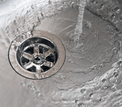 water in sink